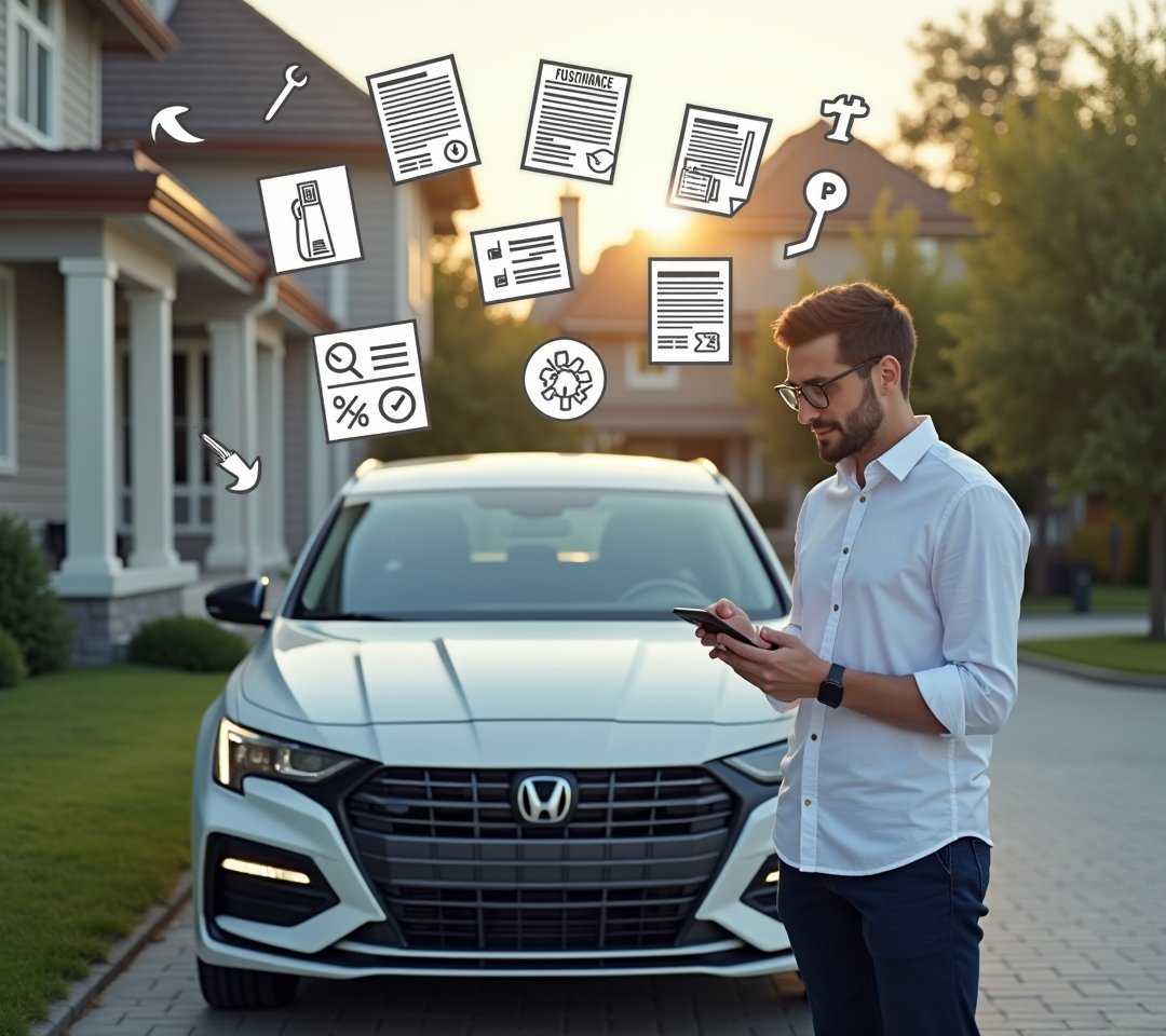 Car with money flowing out