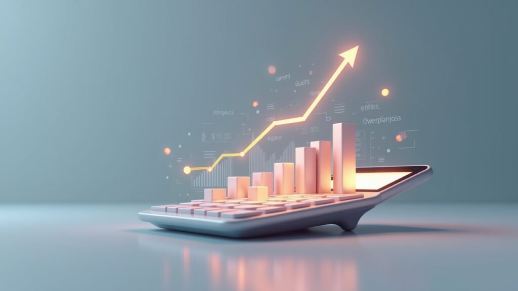Calculator with growth chart