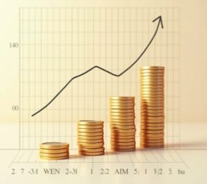 Chart showing regular investments