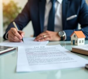 Legal documents and pen