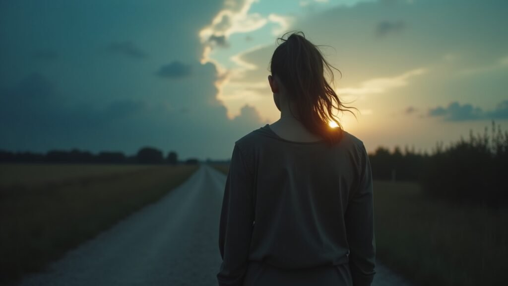 Person making difficult choice