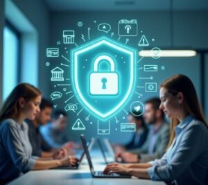 Padlock on credit cards