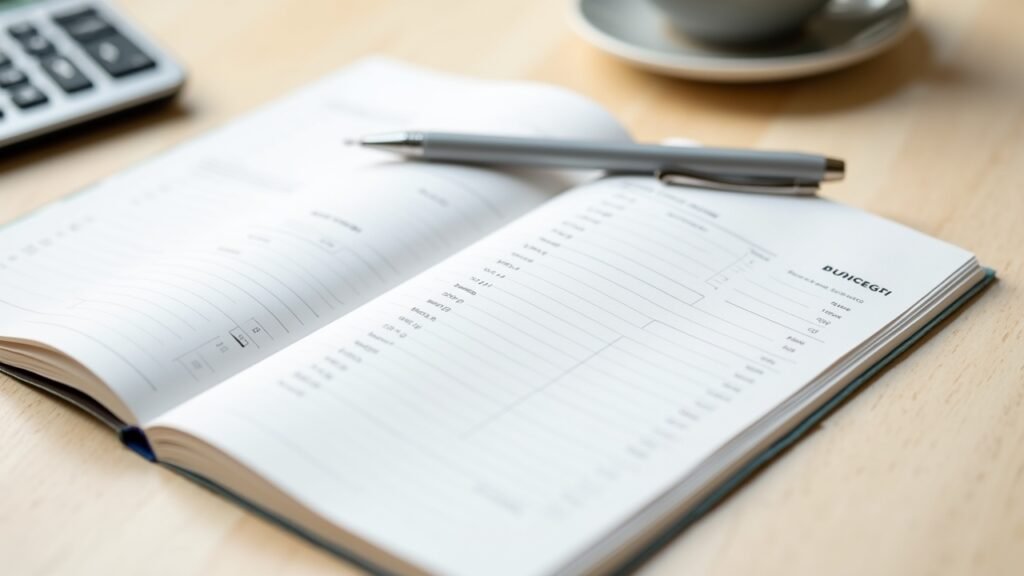 Simple budget notebook