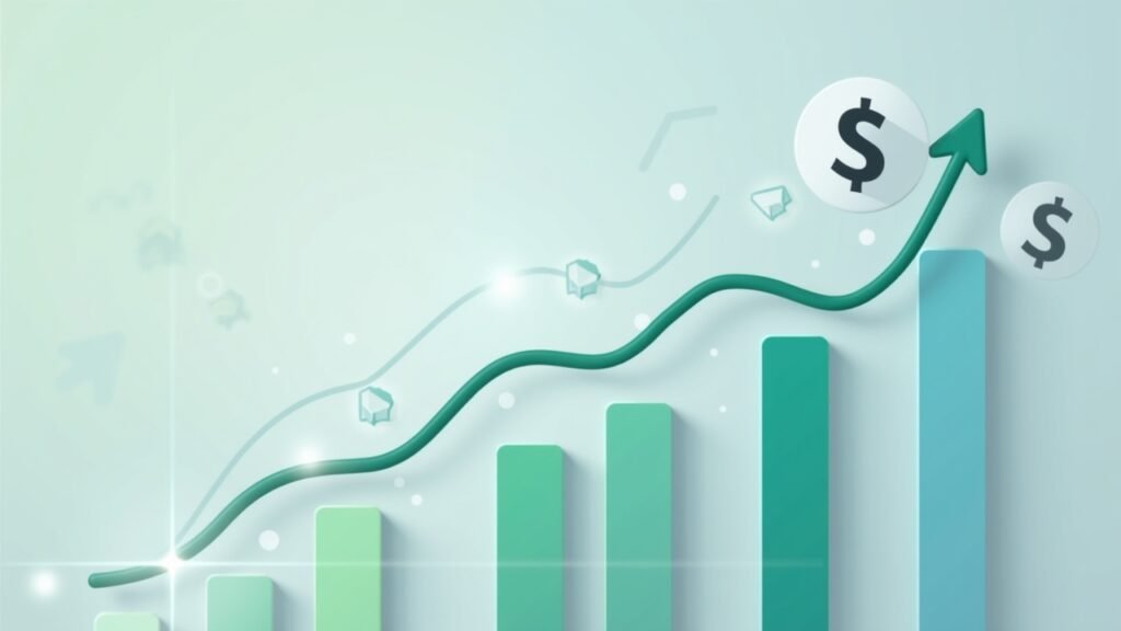 Upward trending salary graph