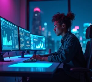 Person working on side project