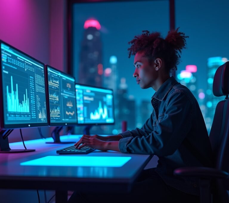 Person working on side project