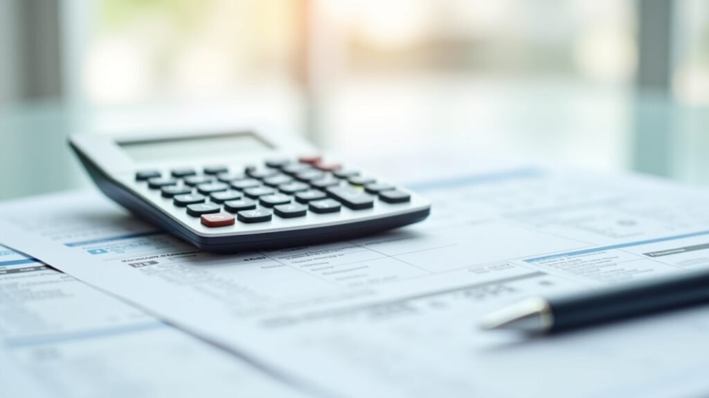 Calculator with tax forms