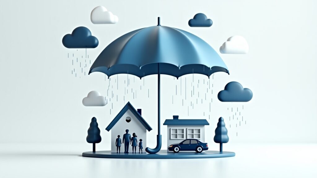 Insurance umbrella concept