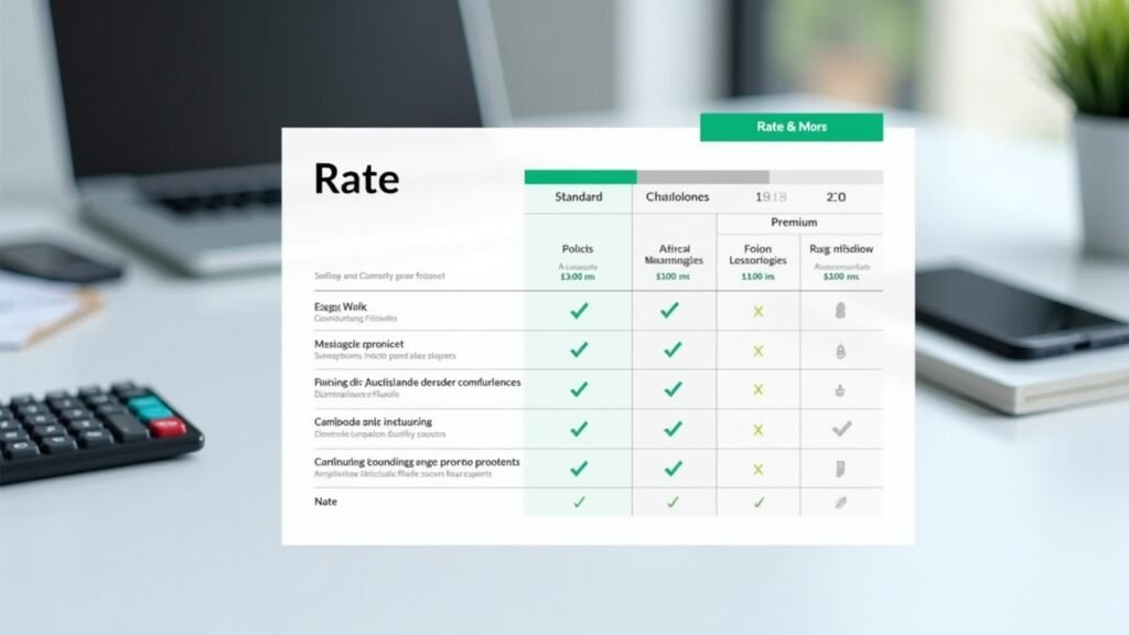 Rate comparison chart