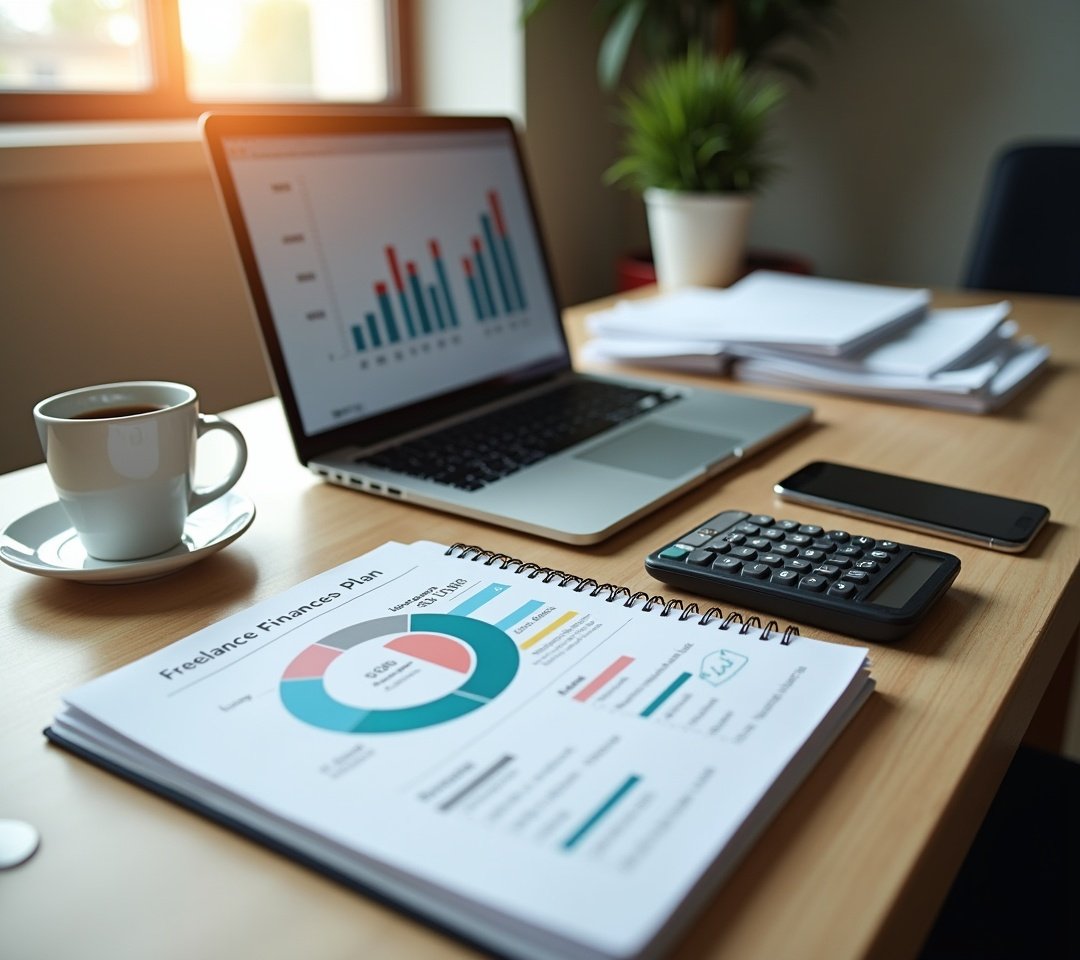 Freelancer at workspace